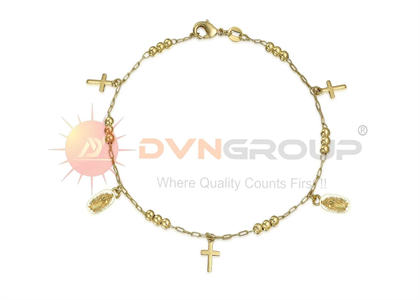 Gold Plated Virgin Mary Charm Bracelet